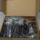Ravinte 45 Pack Solid 3 Inch Center to Center Slim Square Bar Drawer Handles - Cabinet Hardware in Matte Black - Kitchen Handles and Pulls