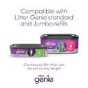 Litter Genie Style Pail Cat Litter Box Waste Disposal System for Odor Control Includes 1 Square Refill Bag, White