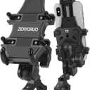 Motorcycle ATV Phone Holder, Aluminum Heavy Duty Phone Mount for Motorcycle Universal 7/8"-9/8" Handlebars, Fit for All iPhone 14 13 12 Pro Max Android Samsung Smart Devices