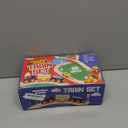 Play22 Wooden Train Set Toddler Toys - 38 Pieces Wood Train Track Set for Toddlers 3-4 Years with Crane, Bridge & Accessories