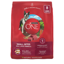 Purina ONE Natural Dry Dog Food; SmartBlend Small Bites Beef & Rice Formula - 8 lb. Bag, BB : Mar 2026