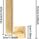 2 Pack Metal Curtain Holdbacks Modern Curtain Tiebacks L Shaped Curtain Hooks for Wall Curtain Pull Backs Curtain Holders Curtain Tie Backs for Curtains (2, Gold)