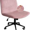 NICEEC Criss Cross Armless Office Dorm Desk Chair Cover, Vanity Chair Covers, Computer Mid Back Wide Seat Chair Without Arms Protector, Spandex Stretch Slipcover, Pink