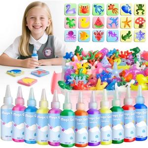 Magic Water Elf Toy Kit - Large Capacity 100ml Aqua Magic Fairy Gel Water Pets - DIY Squishy Maker - Arts and Crafts Water Toys for Kids Ages 4-8 8-12 - 6 7 8 9 10 Year Old Girls Boys Birthday Gifts