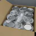 12PCS Empty Paint Cans with Lids, 1 Quart Metal Unlined Paint Bucket, Small Round Paint Storage Containers for Leftover Paint, Arts Crafts, DIY Projects, Painting (Silver, 2 Pint)