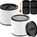 90304 Replacement Filter Kit Compatible with Shop Vac Cartridge Filter 90350 90304 90333 90585, Fits Most 5 Gallon and above Wet Dry Vacuum Cleaner (2+2+4+1)