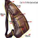 Leather Sling Bag Backpack for Men Women Crossbody Shoulder Chest Day Pack Outdoor Travel Camping Tactical Daypack
