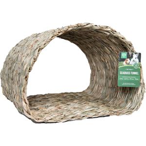 Small Pet Select Tiny Paws Jumbo Seagrass Tunnel, for Guinea Pig, Rabbit, Bunny, Toys, Hideout Tunnel, Cage Accessories, 14x13x10