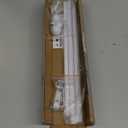 Curtain Rods for windows 32-48 inch, 5/8 inch Decorative White Splicing Heavy Duty Metal Curtain Rod set with Brackets