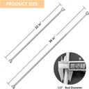Spring Tension Curtain Rod Adjustable 22 to 36 Inch, 2 Pack, Nickel