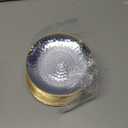 R-kay 100 Pack Clear Plastic Plates - 6.25 IN Hammered Gold Rimmed Sturdy, Durable And Extra Heavy duty Gold Plastic Dessert Plates Disposable - Ideal For Appetizer And And For Desserts.