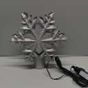 ME JO Christmas Tree Topper | Christmas Tree Decoration Hollow Glitter Snowflake with 3D Rotating LED | with 6 Projection Plug in Star Christmas Tree Projector for Indoor Office Xmas New Year