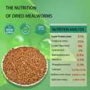 Dried Mealworms 10LB Pure Natural Non-GMO Mealworms for Chickens High Protein Chickens Feed Meal Worms for Laying Hens Wild Birds
