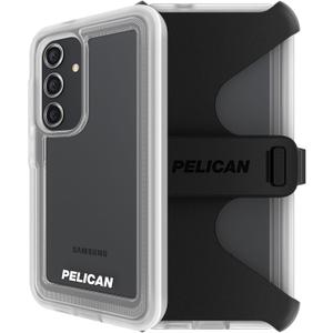 Pelican Voyager - Samsung Galaxy S24 Plus Case [6.7"] [18ft MIL-STD Drop Protection] [Wireless Charging] Phone Case for Samsung Galaxy S24 Plus w/Belt Clip Holster Phone Stand - Anti Yellowing - Clear