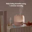Frida Baby 3-in-1 Cool Mist Humidifier for Large Rooms, Top Fill Humidifier for Bedroom, Allergy Relief, 60 Hour Runtime + Nightlight, Auto Shut-Off, Quiet, Carry Handle, Essential Oil Diffuser