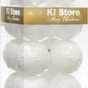 KI Store Large White Christmas Balls 4-Inch Shatterproof Christmas Ball Ornaments Decorations for Xmas Tree Wedding Party Home Decor