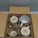 famiware Coffee Mugs for 4, 13 oz Mug Set, Dringking Cup with Handle for Coffee, Tea, Cocoa, Milk, Milkyway serise, Multi-color