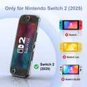 KUAINIAO Protective Case for Nintendo Switch 2 2025 with 1PC HD Scceen Protector, Switch 2 Clear Cover with Ergonomic Grip Design with Shock-Absorption and Anti-Scratch Design