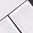 Supernal 12pcs White Plastic Serving Trays,15''X10'' Decorative Serving Trays,Slanted Rectangle Platter,Plastic Fast Food Tray,Wedding Platter Party Trays,Disposable Serving Party