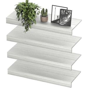 Wooden Wire Shelf Covers for Pantry & Closet Wire Rack Covers for Shelves, Durable Wood Shelf Covers for Kitchen, Laundry Room, Storage Organization(White Oak,30in*16in)