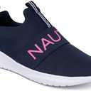 Nautica Youth Girls Slip-On Athletic Sneakers - Stylish Running and Tennis Shoes for Little and Big Kids Size 4