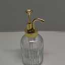 Glass Coffee Syrup Dispenser 10oz, Syrup Bottles with Ribbed Design, Gold Syrup Pump, Coffee Bar Accessories, Honey Dispenser