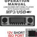 12V Bluetooth Car Radio MP3 Player Vehicle Stereo Audio Support FM/USB/SD/AUX with Remote Control