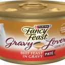 Purina Fancy Feast Gravy Lovers Beef Feast Pate in Wet Cat Food Gravy - (Pack of 24) 3 oz. Cans