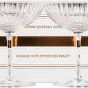Venus Seashell Coupe Cocktail Glasses | Set of 4 | 8 oz Crystal Ribbed Champagne Saucers for Drinking P-Star and Espresso Martini, Margarita, Daiquiri, Cosmopolitan, Gimlet | Elegant Gift Glassware