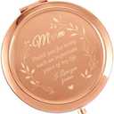 Gifts Mothers Day for Mom from Daughter: Personalized Engraved Compact Mirror for Mother - Unique Gifts for Moms Women from Son - First Presents for Mom Birthday Valentine's Day Wedding Anniversary