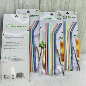 BioSmart Silicone Straws with Brush 7 Count, 1 EA, Paper Straws Jumbo Pk 75CT
