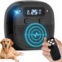 Dog Barking Control Devices for Dogs with 60ft Remote Control, Ultrasonic & Sensor Technology, Rechargeable, Waterproof, Adjustable Modes & Frequencies, Anti Barking Device for Indoor Outdoor (Black)
