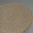 SHACOS Round Braided Placemats 15 inch Set of 4 Boho Woven Washable Kitchen Table Placemats for Home Wedding Party (T-Beige, 4)