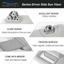 Left Driver Side Sun Visor w/o Light Compatible with Nissan Sentra 2013 2014 2015 2016 2017 2018 2019 Gray Sunvisor with Mirror Replaces # 96401-3SG8A