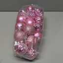 XmasExp 60mm/2.36" Christmas Ball Ornaments Shatterproof Christmas Ornaments Set Decorations for Xmas Tree Balls - 24ct (2.36'', Pink)