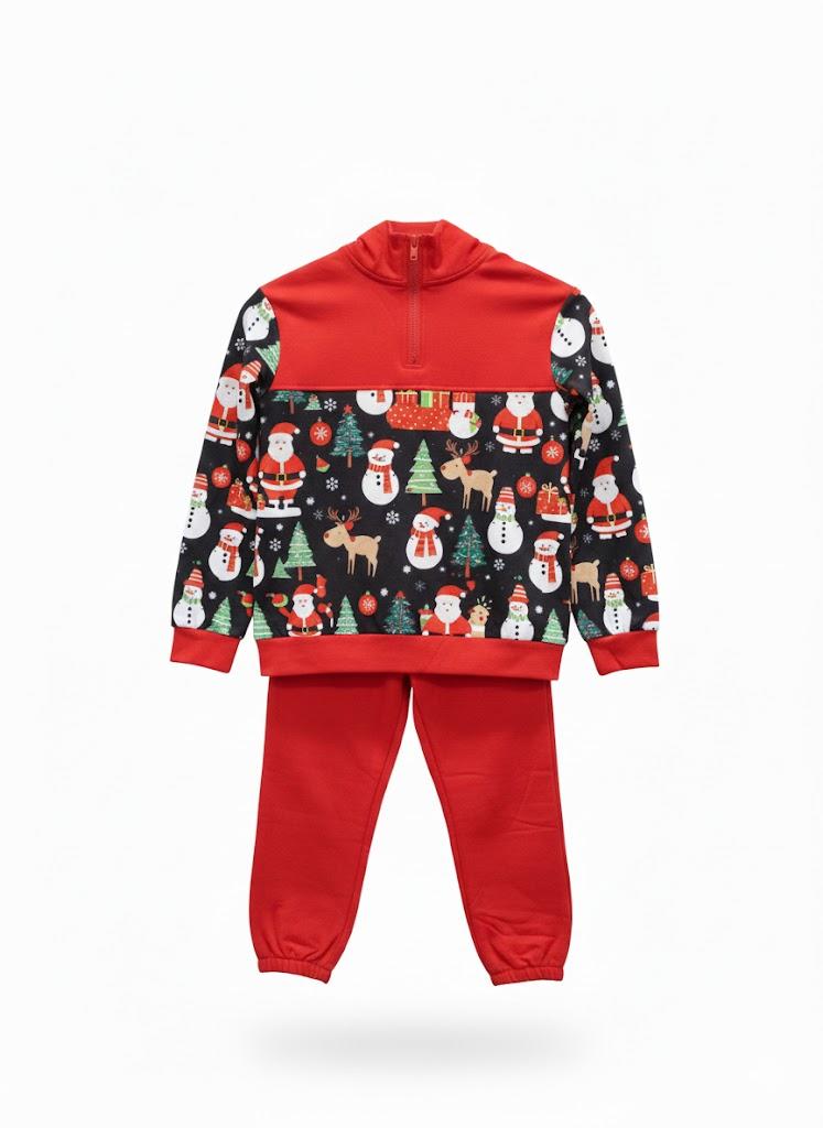 Dearnow Boys Clothes Camouflage Long Sleeve Quarter-zip Sweatshirts And Sweatpants 2 Piece Christmas Outfits 6-12T (7-8 Years, Christmas)