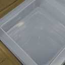 12 Pack Storage Containers with Latching Lid 5" x 5"x 1.9" Small Plastic Clear Stackable Boxes for Office and Beauty