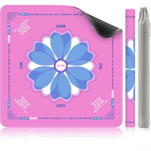 XINTONG Mahjong Mat, 3232 Inches, Mahjong Mat for Table|Anti-Slip | Noise Reduction | Waterproof | Wrinkle-Free, Mah jongg Mat Transported in Curly Packaging, No Creases. (Pink)