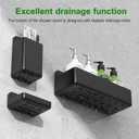 Adhesive Shower Caddy 6 Pack Rustproof Shower Shelves for Inside Shower No Drilling Bathroom Organizers and Storage with Soap Holder Large Rack Clear Black