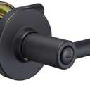 Amazon Basics Contemporary Madison Door Lever - Privacy - Matte Black, 1-Pack