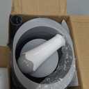 Compact Toilet Brush & Holder, Stainless Steel Handle, Space Saving for Storage, Deep Cleaning, Drip-Proof, Easy to Assemble, Nylon Bristles, White & Grey (1 Pack)