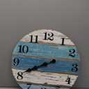 CHYLIN Wall Clock, 18 Inch Beach Wall Clocks Battery Operated, Coastal Ocean Themed Blue Clock Decor for Lake House, Home Clearance, Kitchen, Pool, Bathroom(18")