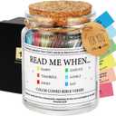 Bible Verse Jar,Scripture Prayer Cards Holy Read Me When Bible Verses Jar,Religious Communion Confirmation Baptisms Christian Gifts for Women Men Teen Girls,Birthday Mothers Day Gifts for Mom Wife