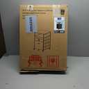 SHW Rolling File Cabinet w/ 2 Drawers & Open Shelf, Rustic Brown