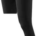 Men's Basketball Single Leg Tight Sports Pants 1/2 One Leg Compression Pants Athletic Base Layer Underwear (Black, XS)