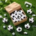 Highergo 12 Pcs Soccer Plush Keychain Bulk Embroidered Expressions Keychain Cute Sports Accessories for Backpack Team Party Favors Gifts for Players
