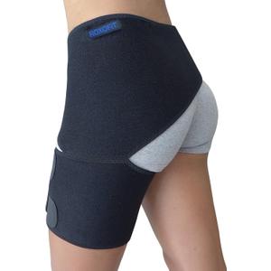 Hip Brace for Sciatica Pain Relief - Compression Support Wrap for Thigh Injury, Pulled Groin Muscles, Lower Back Pain, Hip Fler Strain, Hamstring Pull, Sacroiliac SI Joint, Sciatic Nerve, Labral Tear - Stabilizer for Men, Women (Black)