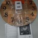 NIKKY HOME Rustic Farmhouse Wall Clock - 12 Inch Battery Operated Silent Non Ticking Vintage Wooden MDF Clock Home Decor for Kitchen, Living Room, Bedroom, Office