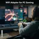 1300Mbps Wireless WiFi Adapter, USB3.0 WiFi Dongle 2.4G/5G 802.11AC Network Adapter Receiver with High Gain Antenna for Desktop Laptop PC, Support Windows 11/10/8/8.1/7/Vista/XP, Mac 10.6-10.15