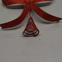 Large Metal Bow Christmas Tree Topper,9.4 Inch Glitter Red Tree Topper | Red Bow Christmas Tree Decorations for Xmas Home Decor Holiday Party Indoor Outdoor Shop Office